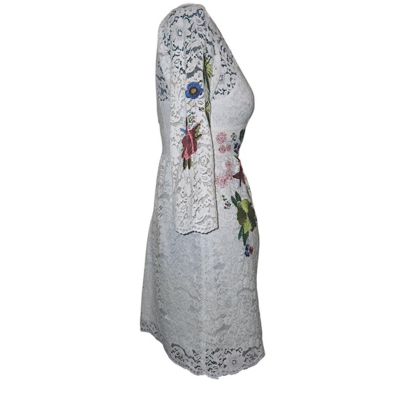 Tracy Reese X Anthropologie Adeline White Lace Embroidered Mini Dress Size 8 - Picture 4 of 6